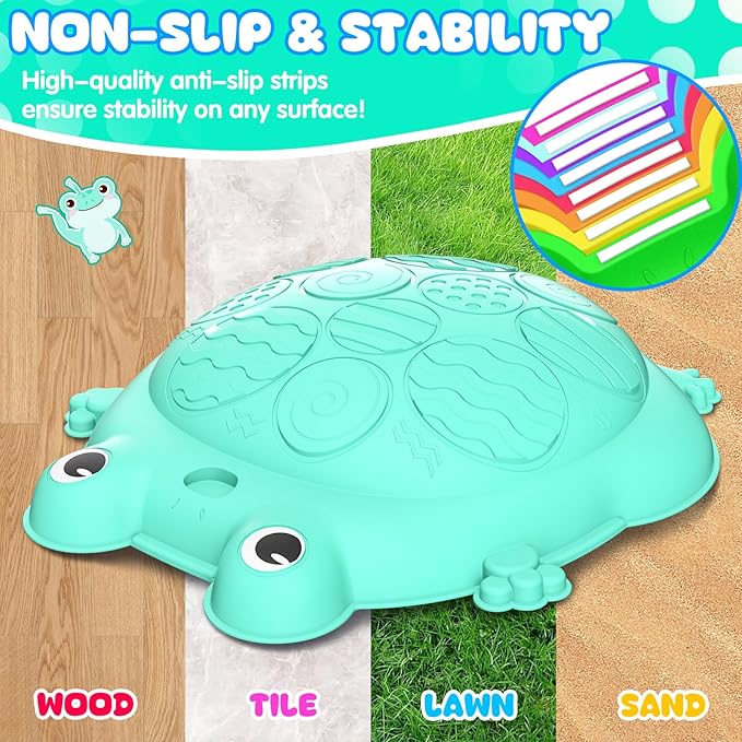 Stepping Stones for Kids, 8 Pcs Frog Non-Slip Balance Steps Stones Sensory Toys for Toddler Ages 3-5, Obstacle Course Coordination Game, Indoor Outdoor Yard Games for Boys Girls