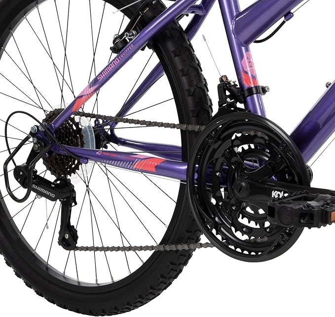 Huffy Stone Mountain Hardtail Mountain Bike for Boys/Girls/Men/Women, 20"/24"/26" Sizes, 6 or 21 Speed Shimano Twist Shifting, Front or Dual Suspension, Comfort Saddle, Sleek Colors