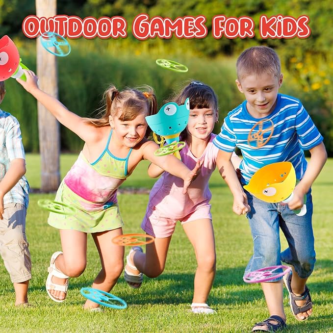 Outside Toys for Kids Ages 4-8 - Manual Capture Catching Game - Toddler Chasing Toy for Boys & Girls, Ages 3-7 - Outdoor Fun Family Games