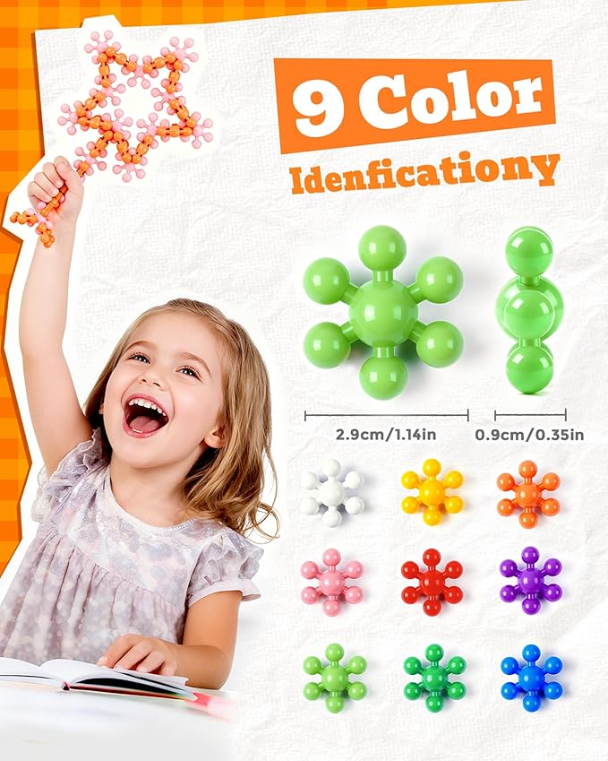 300 Pieces Building Blocks Kids STEM Toys Educational Discs Sets Interlocking Solid Plastic for Preschool Boys and Girls Aged 3+, Birthday for Boys Girls 3-5