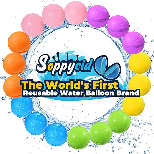 Water Balloons Reusable Splash Ball, Latex-free Water Bomb Pool Toys, No Tying Easy Quick Fill, Magnetic Self-sealing Water Balls for Kids & Adults All Ages Summer Fun Outdoor Party Games