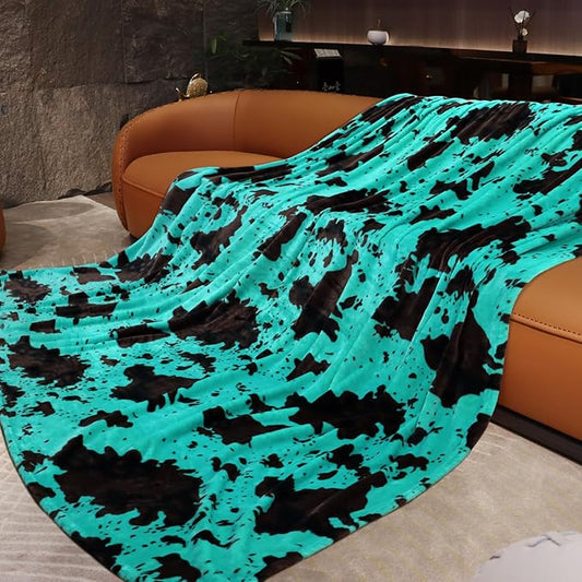Teal Blanket Queen Size - Lightweight All-Season Plush Turquoise Soft Fleece Throw for Bed, Couch, Home Decor & Housewarming Gifts 90x90