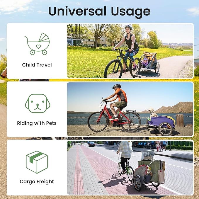 Bike Trailer Hitch, Soliwo Bicycle Trailer Hitch Coupler for Schwinn, Instep Bike Trailer, Bike Trailer Adapter Attachment for Kids, Pet Bicyle, Cargo Bike Trailer, etc