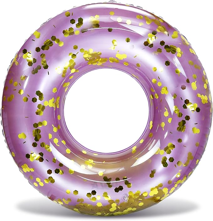 CoTa Global Inflatable Pool Float Tube Confetti Premium Swim Ring Heavy Duty Vinyl Flotation Pool Floats Toy for The Beach, Party, Vacation, UV Resistant - Pool Party