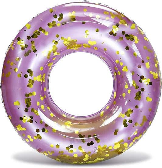 CoTa Global Inflatable Pool Float Tube Confetti Premium Swim Ring Heavy Duty Vinyl Flotation Pool Floats Toy for The Beach, Party, Vacation, UV Resistant - Pool Party