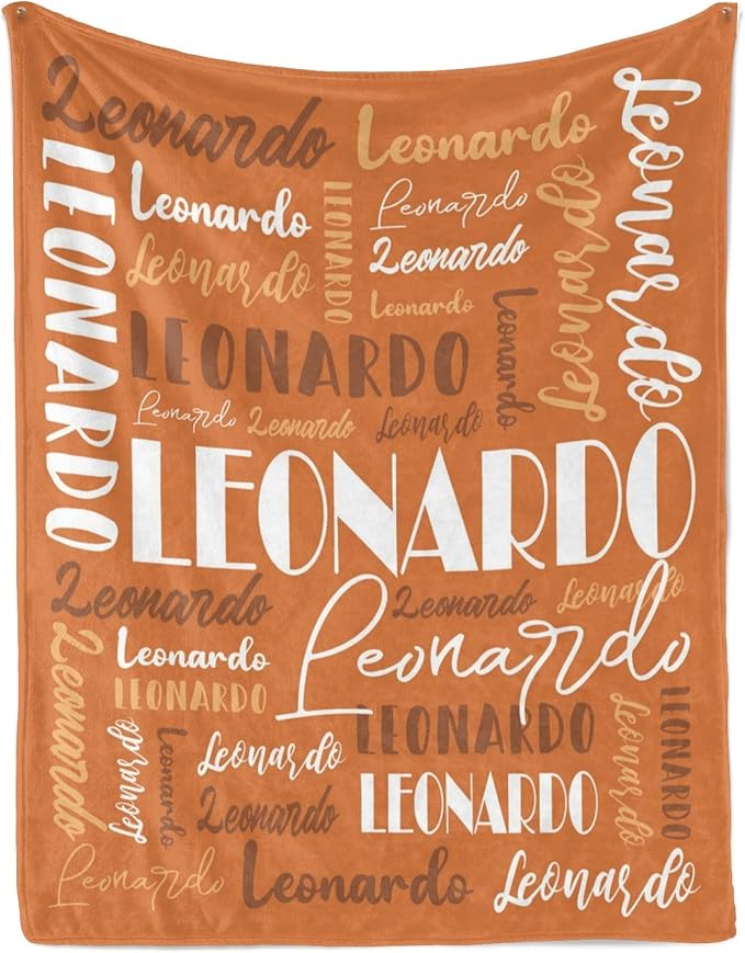 Name Blanket Personalized Blanket for Adult Kids Flannel Customize Throw Blanket Custom (Color 07, 50 x 60 Inches)