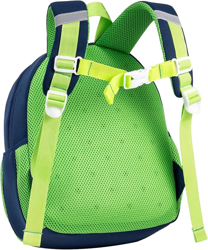 Lightweight and breathable children's dinosaur schoolbag, made of SBR diving fabric, suitable for kindergarten backpacks (black, Large)