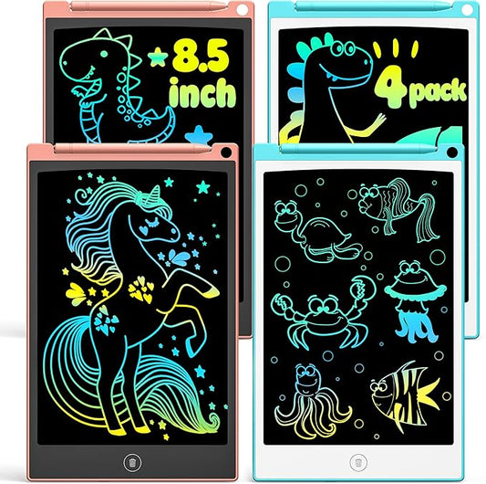 TECJOE LCD Writing Tablet, 8.5 Inch Colorful Doodle Board Drawing Tablet for Kids, Christmas Stocking Stuffers Birthday Gifts Travel Games Toys for Age 3 4 5 6 Boys Girls Toddles