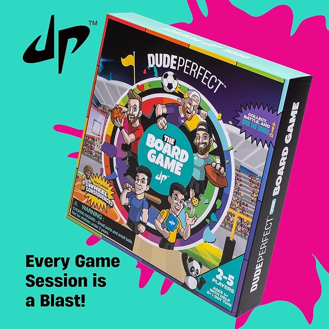 Dude Perfect Board Game, 2-5 Player Challenging and Competitive Family Board Games, Ideal Sports Board Games for Family Game Night, Ages 4 and Above