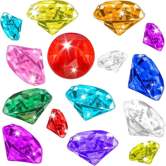 Diving Gems Pool Toys, 15 PCS Colorful Big Diamond Pool Diving Toy for Kids Ages 4-8 8-12, Sinking Swimming Pool Toys, Underwater Swimming Toys Water Games Gifts for Kids Summer Pool Party Favors