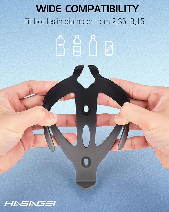 Bike Water Bottle Holder, Durable Non-Slip Lightweight Universal Bicycle Bottle Cage for Mountain/Road Cycling Accessories