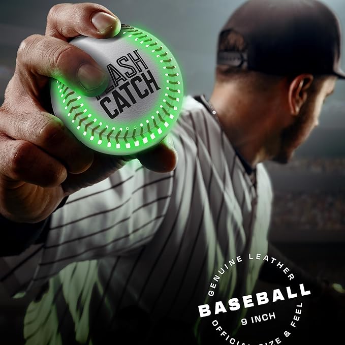 Rechargeable Light Up Baseball - Sports Gifts for Boys - Ball Accessories Gear Gift Ideas for Teenage Boy - Glow in Dark Balls - Cool Stuff for Teen Kids Age 8, 9, 10, 11, 12, 13, 14 Year