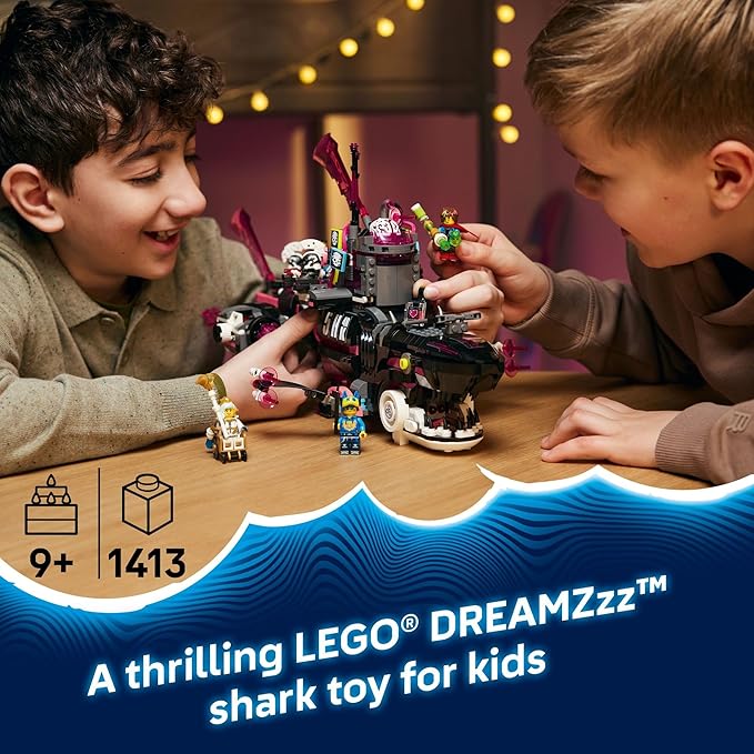LEGO DREAMZzz Nightmare Shark Submarine Building Toy for Kids - Pretend Play Set & Figures for Boys & Girls, Ages 9+ - Rebuild as a Battleship or Submarine Toy - Gift Idea for Birthdays - 71500