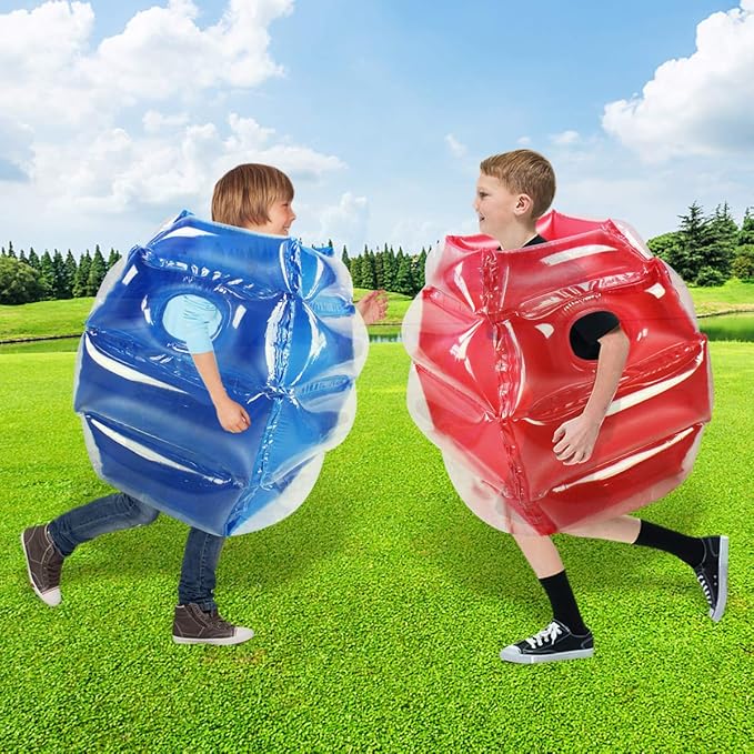 SUNSHINE-MALL 2 pc Sumo Balls for Kids, Bubble Bounce Ball, Lawn Game for Child Outdoor Team Gaming Play, Ages 3-12 (24 inch, 2 pcs)