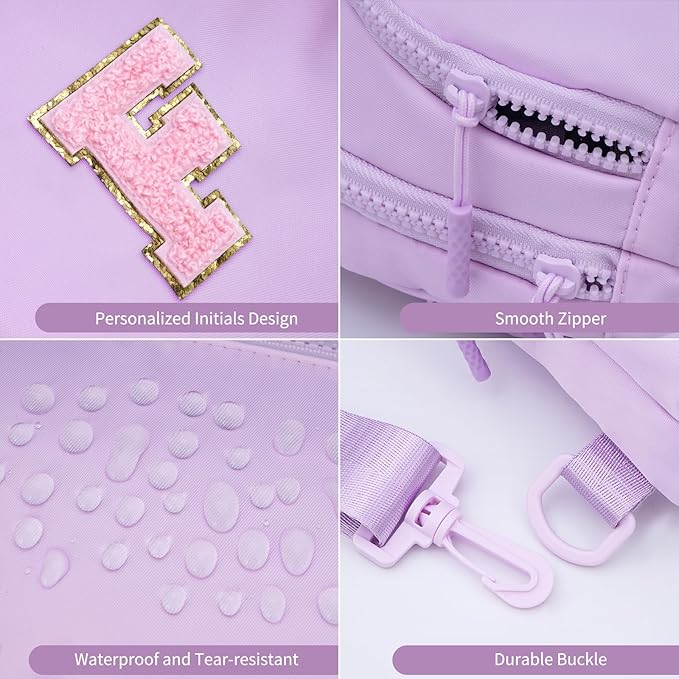 Birthday Gift for 5 6 7 8 9 10 11 12 13 14 15 16 Year Old Girls Fanny Pack Crossbody Bags for Women,Cute Trendy Stuff - Lavender,F