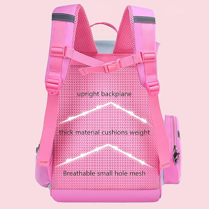 HT HONOR . TRUST Kids Backpacks for Girls Ages 6-8 Elementary Kindergarten Girls Backpack for School Pink Bookbag Mochilas Escolares Para Niñas Book Bag for Kids 5-7 Years old
