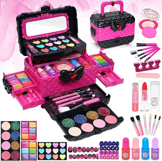 Kids Makeup Sets for Girls - Kids Makeup Kit for Girls, Maquillaje para Niñas, Play Make Up Kit, Best Toys for Little Girl,Princess Toddler Kid Stuff, Ages456789 10-12 Year Old Girl Birthday Gifts