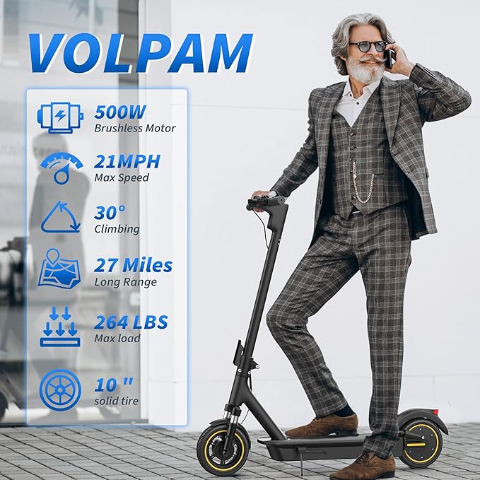 8.5/10 Inches Electric Scooter Adult, 19/22 MPH Top Speed, 350W/500W Powerful Motor, 21/22/28 Miles Long Range, Folding E-Scooter for Adults, E Kick Scooter Dual Braking