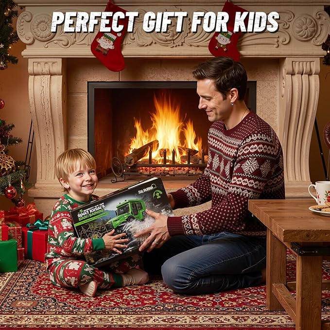 Remote Control Monster Truck Toys: 1:14 Amphibious RC Tractor Toy, 2.4 GHz 4WD RC Cars, All Terrain Off-Road Pickup, Kids Christmas Birthday Gifts Present Boys Girls Toys Ages 6+