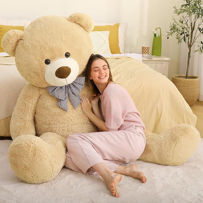 MaoGoLan Big Teddy Bear, 6 Feet Life Size Huge Plush Stuffed Animal, Adorable and Soft Teddy Bear Gift for Christmas, Valentine's, Birthday, or Long Distance