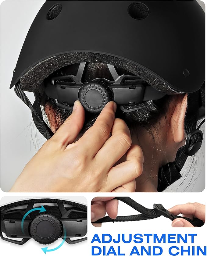 Kids Bike Helmet, Adjustable and Multi-Sport, from Toddler to Youth, 3 Sizes