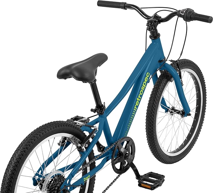 Retrospec Dart 20 & 24 Inch Kids Bike - 7-Speed Hybrid Bicycle for Ages 6-11 with 29in All-Season Tires & Shock Absorption - Adjustable Height Youth Bike with V-Brakes & Smooth Gear Shifting