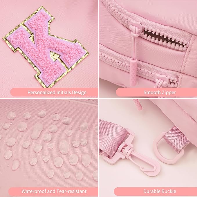 Birthday Gift for 5 6 7 8 9 10 11 12 13 14 15 16 Year Old Girls Fanny Pack Crossbody Bags for Women,Cute Trendy Stuff - Peach,K