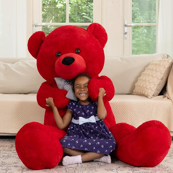 MaoGoLan Big Teddy Bear 6 Feet,Life Size Big Bear Plush Stuffed Animal,Adorable and Soft Red Teddy Bear Gift for Christmas,Valentines,Birthday,or Long Distance