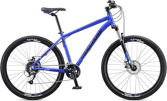 Mongoose Switchback Comp Expert Sport Trail Mountain Bike for Adult Men Women, 16/18/21-Speed Options, 27.5-Inch Wheels, Disc Brakes, Small Medium or Large Aluminum Frames, Hardtail Bicycles