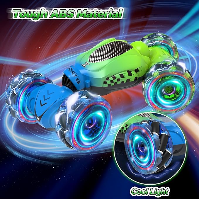 Gesture Sensing RC Stunt Car, Toys for Ages 4-12, Gift for Ages 6 7 8 9 10 11 12 Boys and Girls, Remote Control Car, 4WD Transform Drift RC Cars with Lights, Birthday Gift for Kids