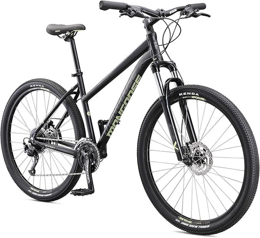 Mongoose Switchback Comp Expert Sport Trail Mountain Bike for Adult Men Women, 16/18/21-Speed Options, 27.5-Inch Wheels, Disc Brakes, Small Medium or Large Aluminum Frames, Hardtail Bicycles