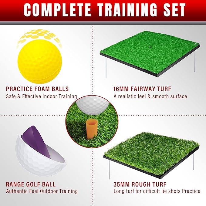 Pop-Up Golf Chipping Net - Ultimate Target Training Chip Aids for Precision & Distance, Outdoor | Indoor Practice, Golfer Gift