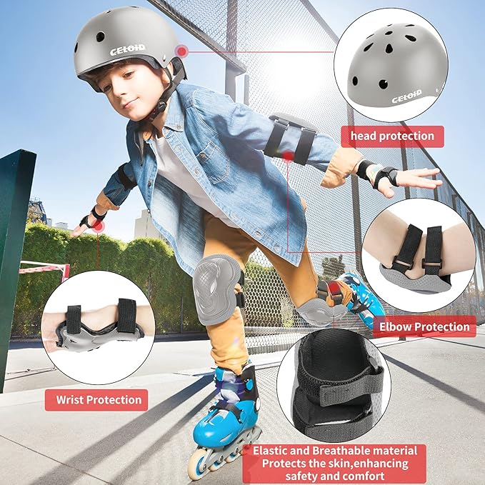 Kids Bike Helmet,Toddler Skateboard Helmets for Ages 2-3-5-8-14 Years Boys Girls，Adjustable Multi-Sport Bicycle Skateboarding Football Roller Skating Scooter Rollerblade Balance Bike Helmet