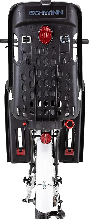 Schwinn Deluxe or Ovation Child Bike Carrier, Seats one Kid Ages 1+, Frame Mount, Adjustable Safety Harness, Quick Release Design, Comfortable Padding, Rear-Mounted Child Bike Seat for Toddler