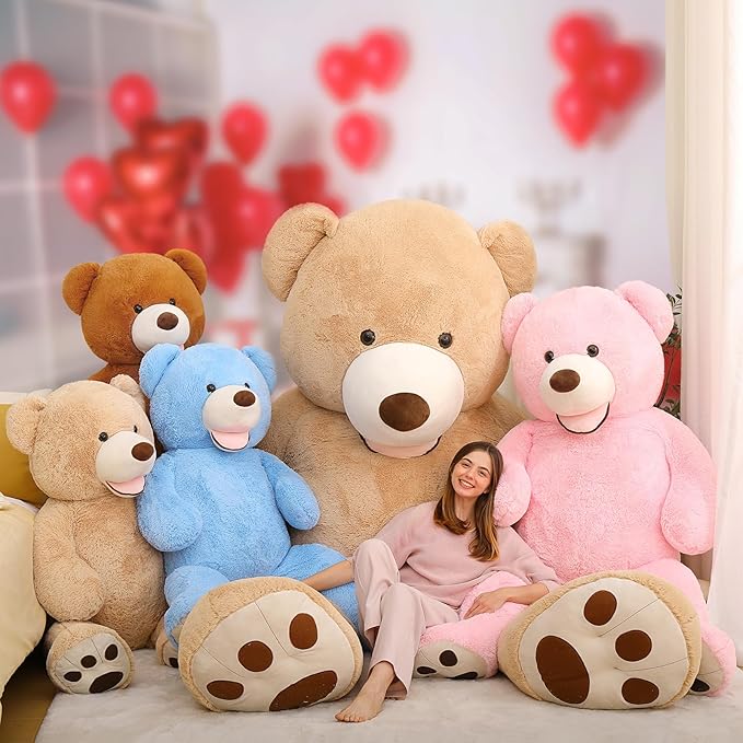 MaoGoLan Giant Teddy Bear Stuffed Animal, 10 Feet Tall, Jumbo Size Plush, Charming and Fluffy for Decorations, Celebrations, Valentine's Day