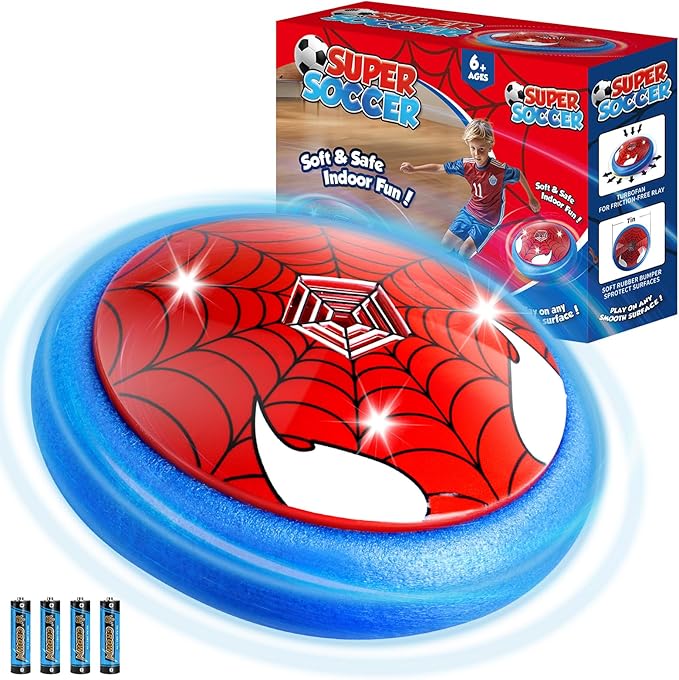 YOTOY Hover Soccer Ball Indoor with Batteries - Light Up, Sports & Outdoor Play Toys Games, Toys for Ages 8-13 Kids Toddler, Birthday Gifts for Boys 3, 4, 5, 6, 7, 8, 9, 10, 11, 12 Year Old