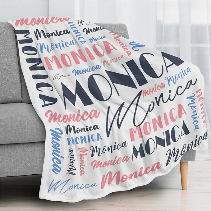 Name Blanket Personalized Blanket for Adult Kids Flannel Customize Throw Blanket Custom (Color 10, 40 x 50 Inches)