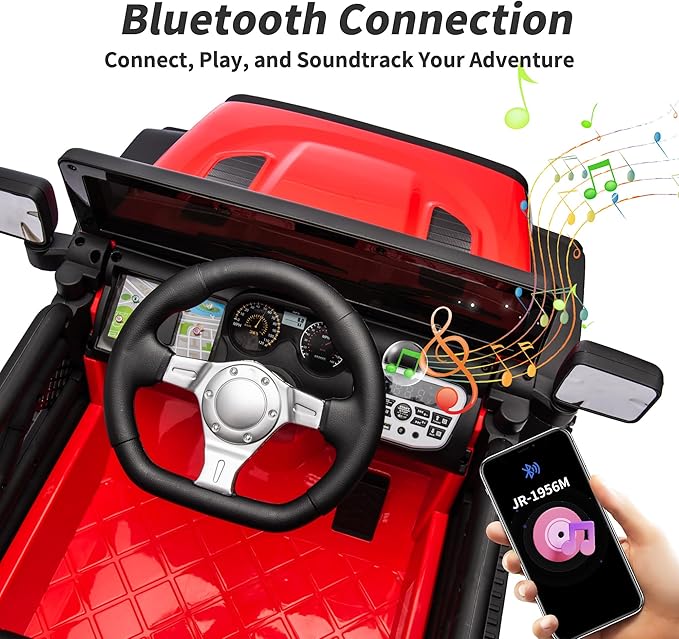 24V Kids Ride on Car, Kids Electric Vehicles Car Ride on Toy Truck for Toddlers 3-5 w/Remote Control, 400W Motor - Red