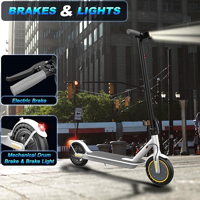 10/8.5" E Scooter for Adults 19-22 MPH Sport Escooter 350W/500W Motor, Electric Scooter 15-22 Miles Range, Bearing 265 LBS/APP Control,with Seat Parent ASIN: B0FHB4G2WQ