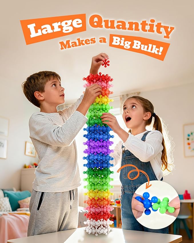 400 Pieces Building Blocks Kids STEM Toys Educational Discs Sets Interlocking Solid Plastic for Preschool Boys and Girls Aged 3+, Birthday for Boys Girls 3-5