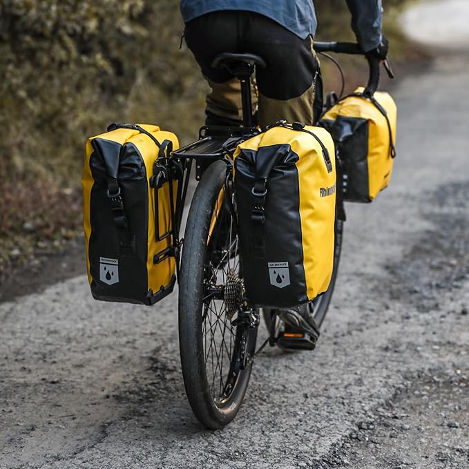 Rhinowalk Bike Bag Waterproof Bike Pannier Bag for Bicycle Cargo Rack Saddle Bag Shoulder Bag Laptop Pannier Rack Bicycle Bag Professional Cycling Accessories