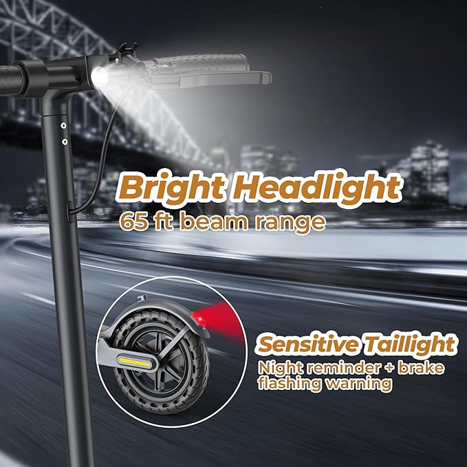 WERHY Electric Scooter, 8.5"/10"/14" Tire, Powerful 350/500W Motor, Top Speed 19/22 MPH, 21-49Miles Max Range, Folding Escooter for Adults & Teens with Dual Braking