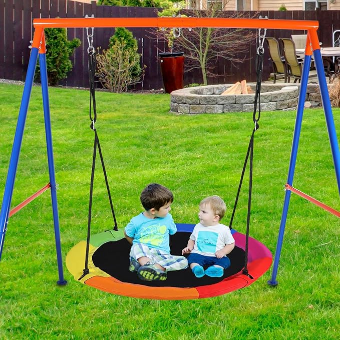 RedSwing 43" Flying Saucer Tree Swing for Kids Outdoor, Multi-Color