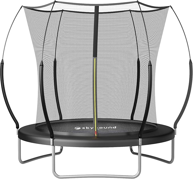 SkyBound 14 FT 12 FT 10FT 8FT 6FT Springless Trampoline for Kids and Adults - Recreational Trampolines with AntiRust Coating - Bungee Cords Outdoor Trampoline for Kids - No-Gap Design Zipper System