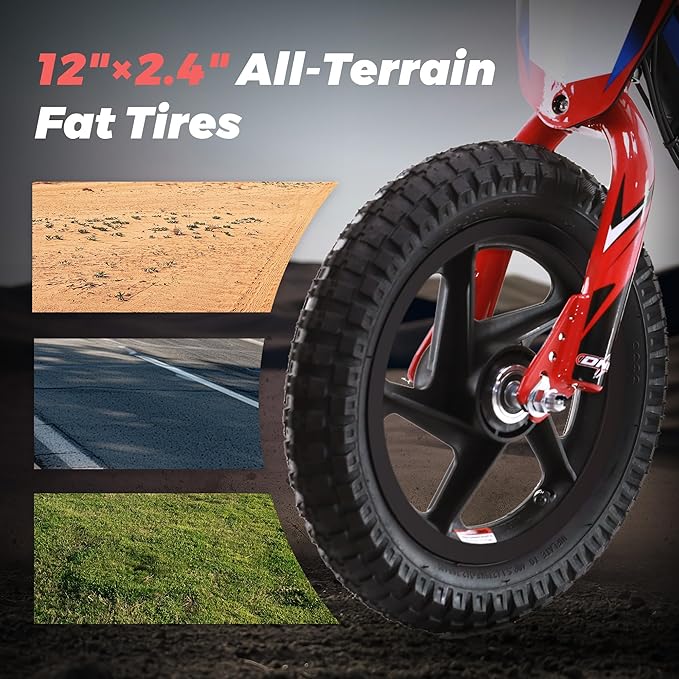 Lightweight Electric Dirt Bike for Kids, 170W Powerful Racing Grade Motorcycle Up to 10MPH, 24V Detachable Battery, 12-Inch Off-Road Tires, 2-Speed Modes Mini Motocross Bike- Ideal for Ages 3-6