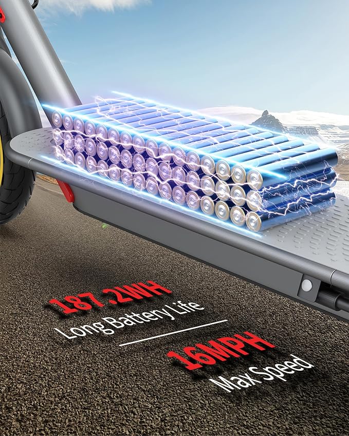 Electric Scooter Adults, Powerful 350W E-Scooter, Max 19 Mph & 15-19 Miles Range Scooters, Folding Scooters with 8.5" Solid Tires, Commuting Scooter Kick Scooter with APP Control (Seats Optional)