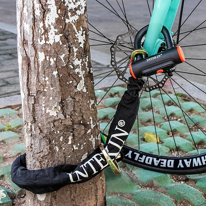 Security Chain 3.3 ft x 5/16" Thick Bike Lock Chain - High Security Hardened Steel Cut Proof Chain for Bikes, Containers, Motorcycles, Trailers, ATV's (Chain Only)