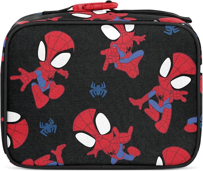 Simple Modern Marvel Kids Lunch Box for School | Reusable Insulated Lunch Bag for Toddler, Girl, and Boy | Exterior & Interior Pockets | Hadley Collection | Go Spidey Go