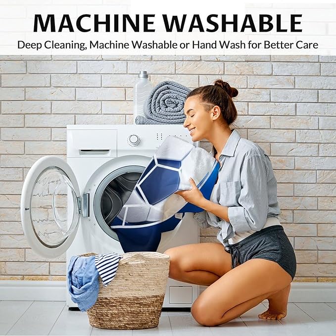 Personalized Soccer Gifts - 50x60 Inches Large Blanket for Boys Girls - Soft Fuzzy Cozy Throws for Soccer Team - Blue Sports Throw Blanket for Couch, Living Room & Office