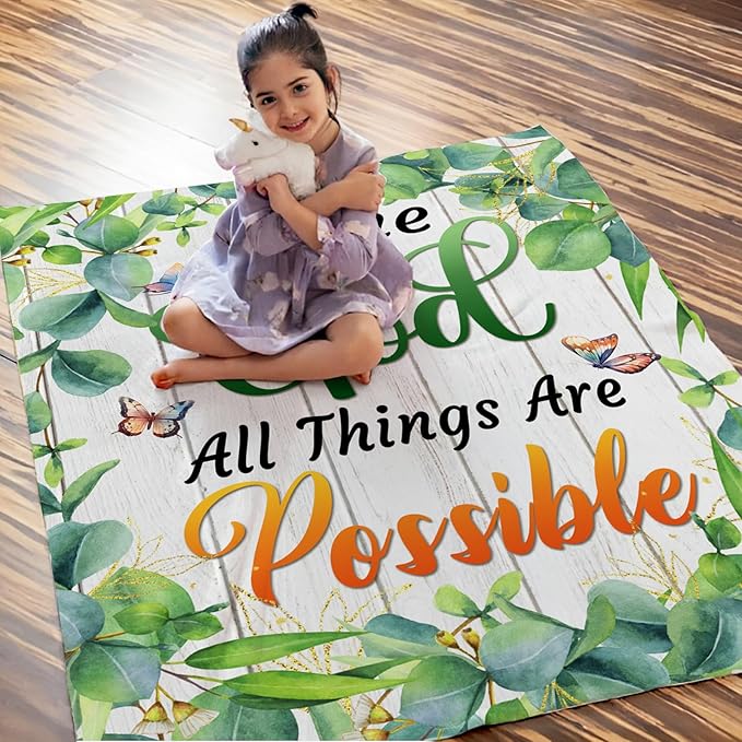 Personalized Blanket for Women Girls, Christian Throw Blanket Gifts for Kids Teens Adults, 50"x60" Cute Custom Flannel Blankets Gift for Girl Soft Lightweight Throws for Couch Sofa Bed Decor